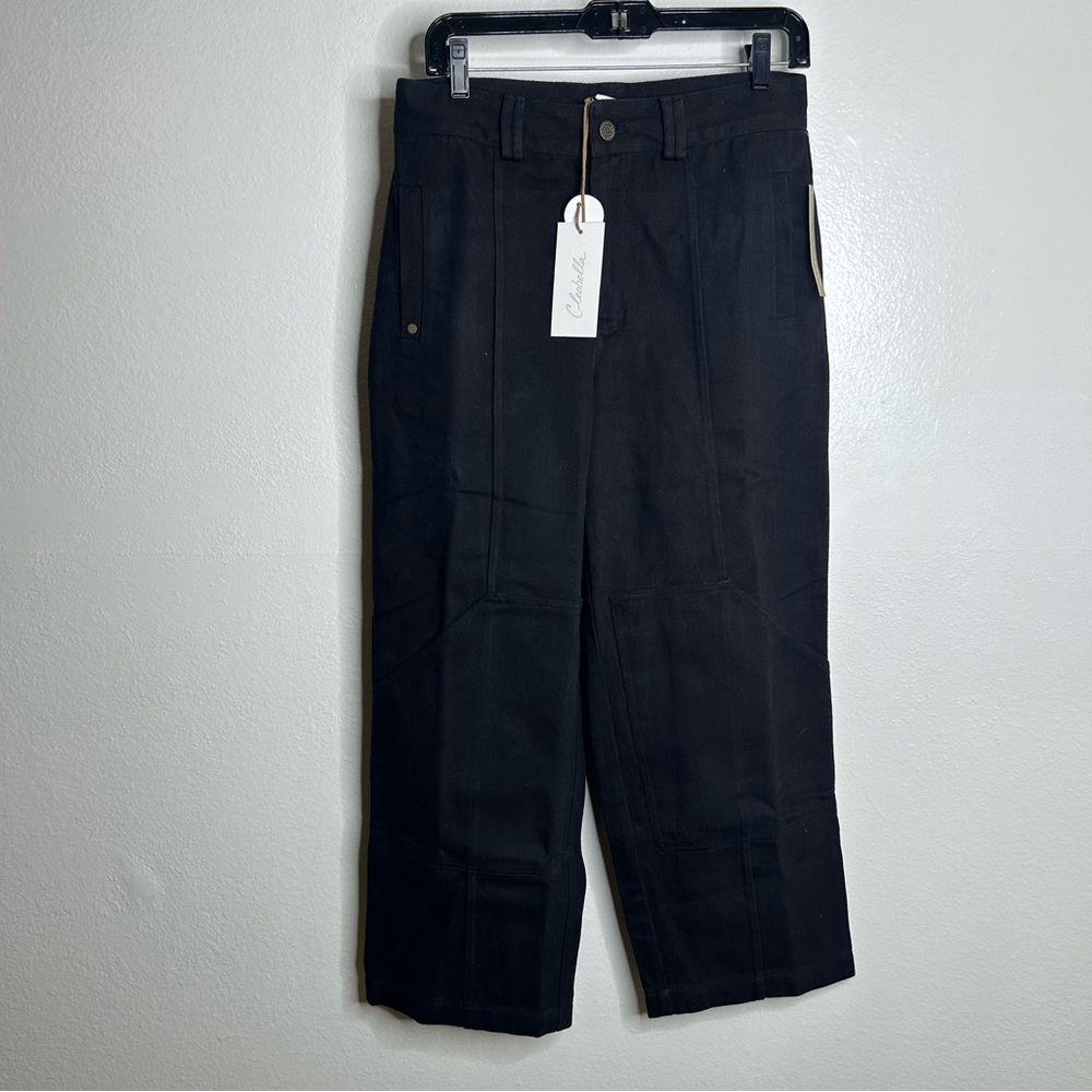 NWT Cleobella Organic Cotton Black Straight Leg Denim Jean Trouser Pant 27